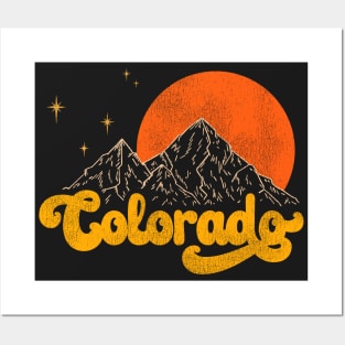 Vintage State of Colorado Mid Century Distressed Aesthetic Posters and Art